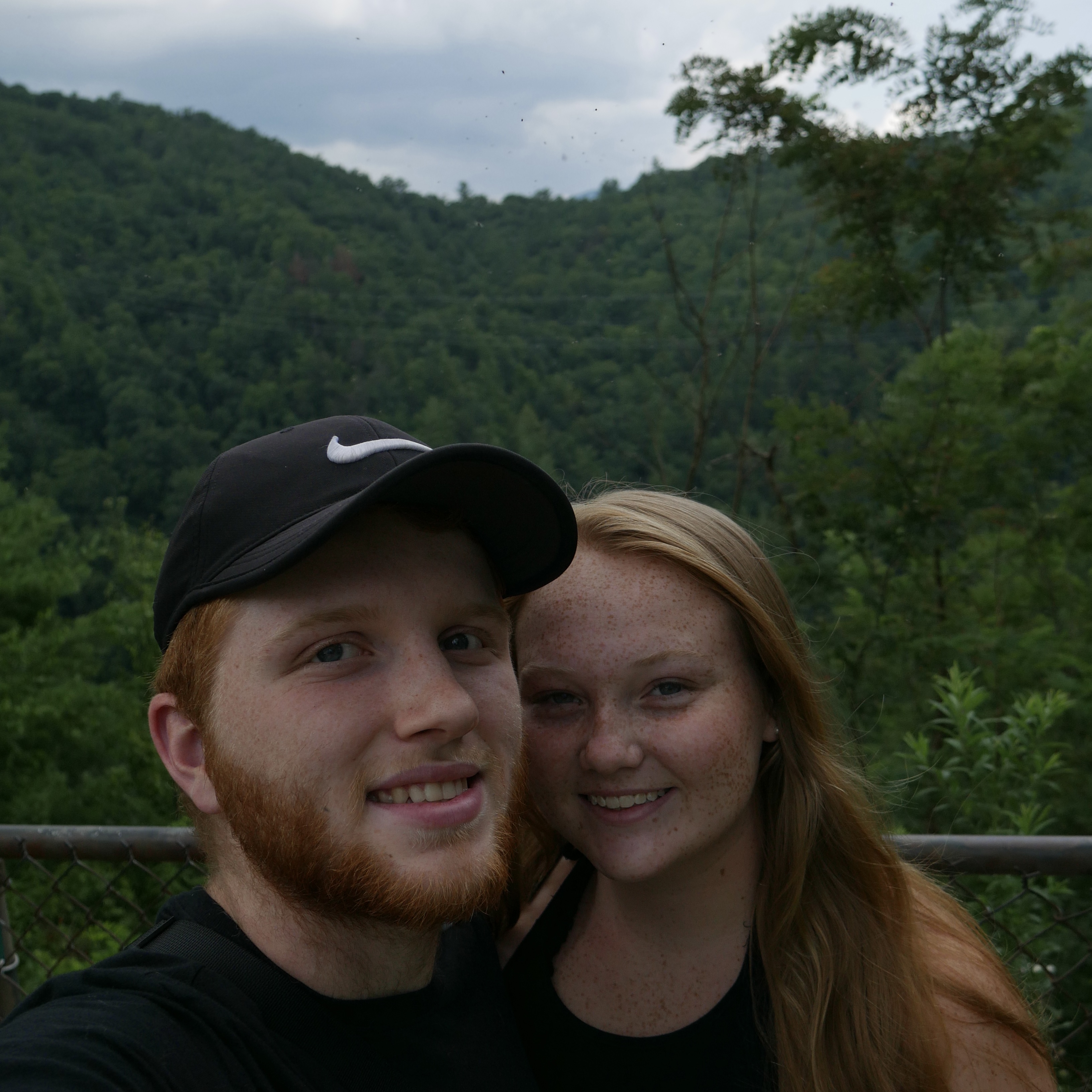 Emma and Tom at the botanical garden