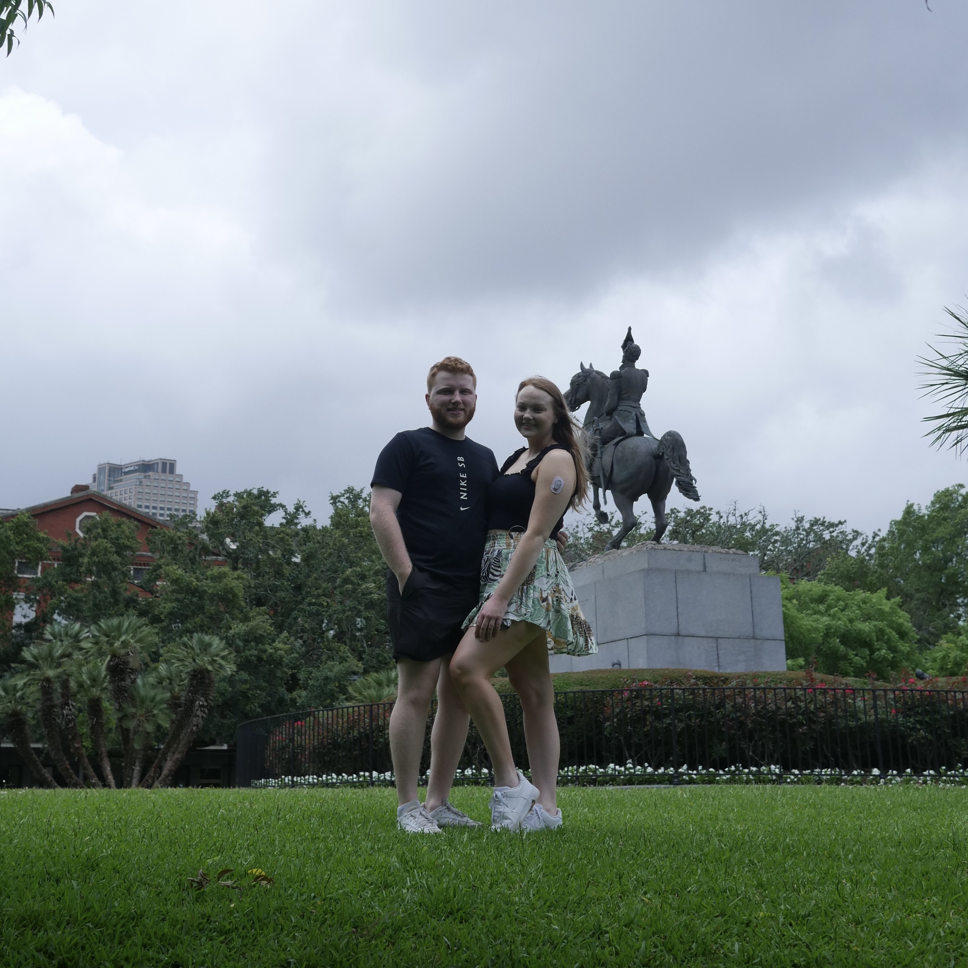 Emma and Tom at the botanical garden